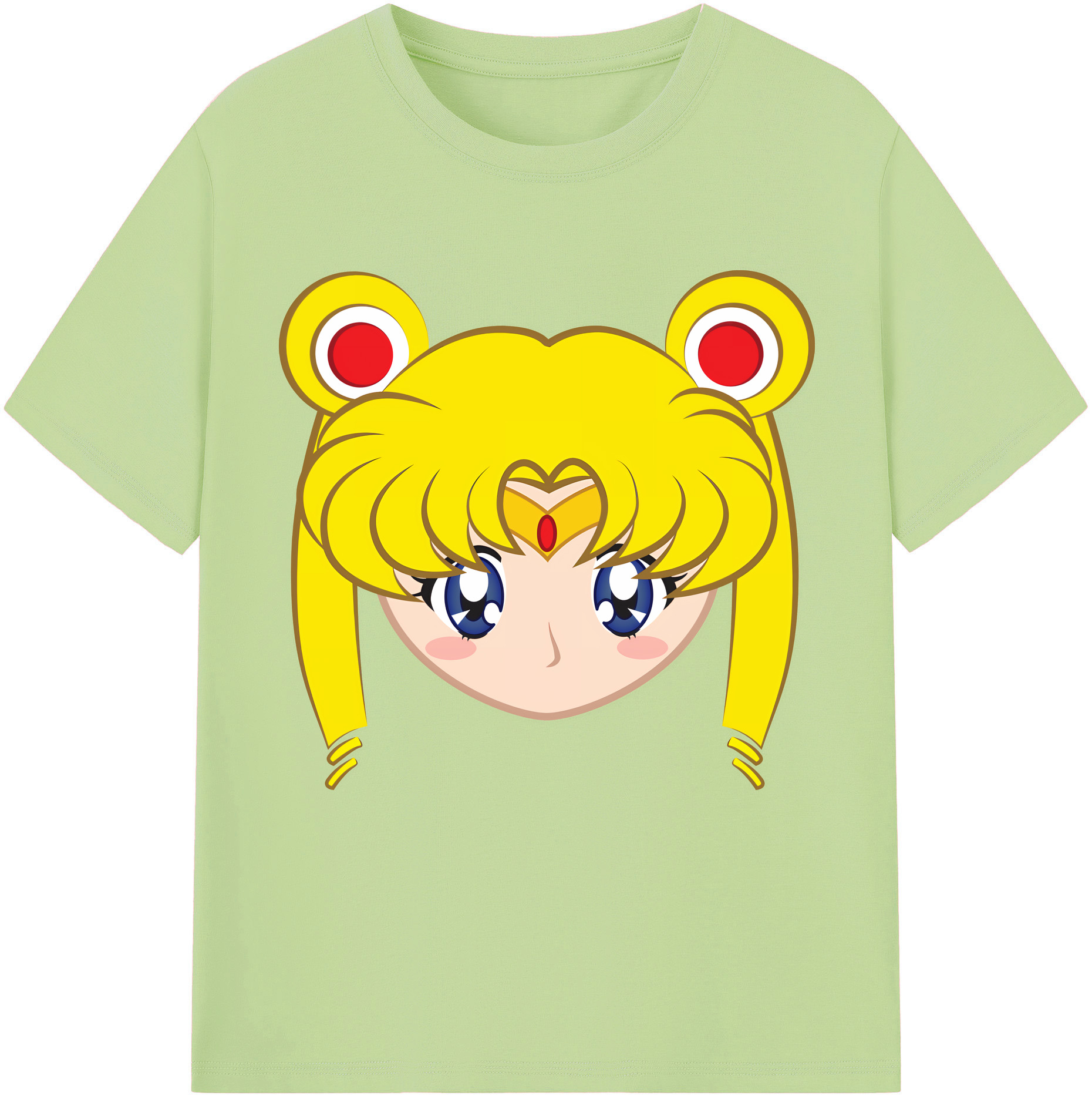 （画像用） 美少女戦士セーラームーン 月野 うさぎ つきの うさぎ Sailor Moon Tsukino Usagi 綿100％半袖Tシャツ（フロントプリント）